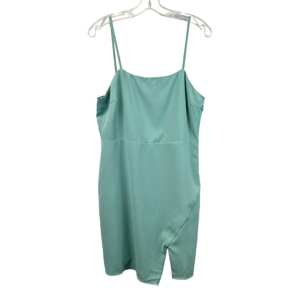 HYFVE Women’s Spaghetti Strap Sheath Mini Dress Double Tie Back L Tiffany